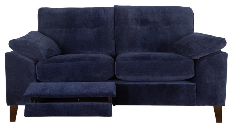 Elsie   2 Seater Easy Lounger   2LR   Front   Open   Villa Navy   Wood Foot