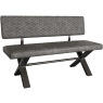 Fusion Stone Upholstered Bench with Back