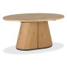 Las Vegas Rustic Oak and Peppercorn 4 Seater Fixed Dining Table