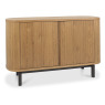 Las Vegas Rustic Oak and Peppercorn Narrow Sideboard