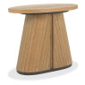 Las Vegas Rustic Oak and Peppercorn Oval Lamp Table